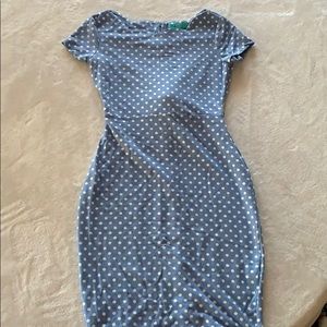 Polka dot fitted dress